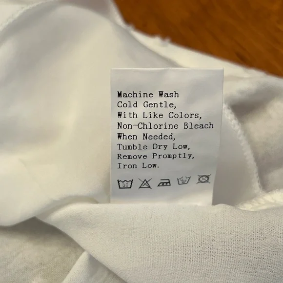 NWT Pretty White Ruffle, Long Sleeve Top - Picture 13 of 16